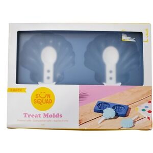 Sun Squad Treat Molds Seashell Shape 2 Pack Freezer Safe Dishwasher Safe